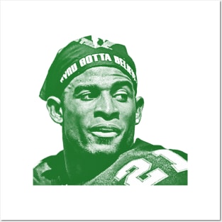 deion sanders - green solid style Posters and Art